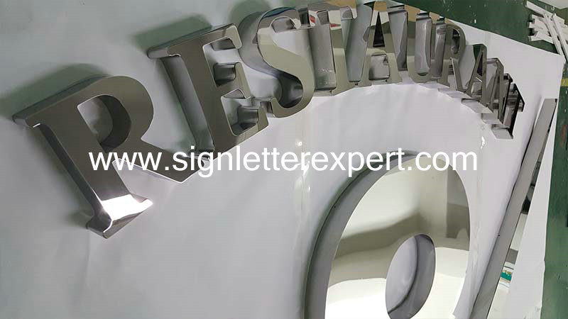 02 polished mirror stainless steel lettering signs (2)