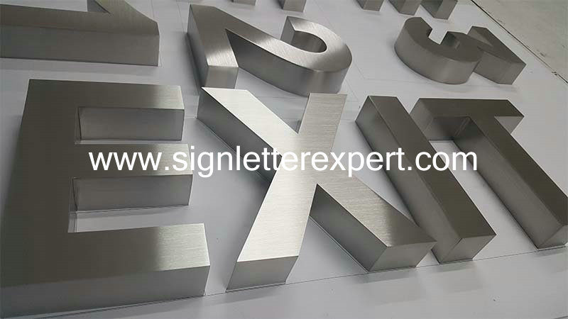 03 brushed stainless steel lettering signs