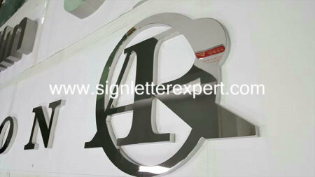 03 polished stainless steel logo signage (3)