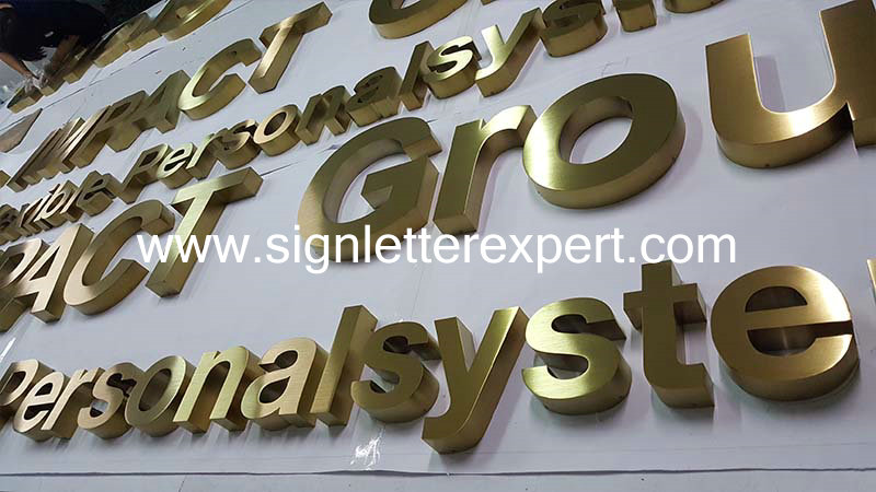 05 golden brushed stainless steel letter signs (1)