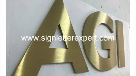 05 golden brushed stainless steel letter signs (2)