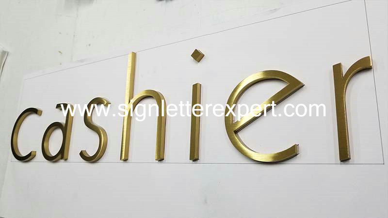 05 golden brushed stainless steel letter signs (3)