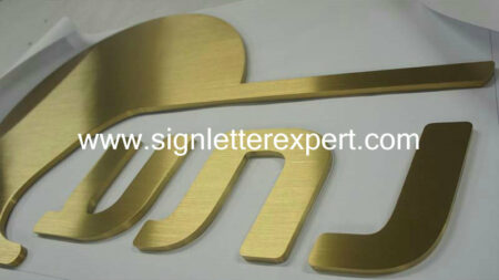 05 golden brushed stainless steel letter signs (4)