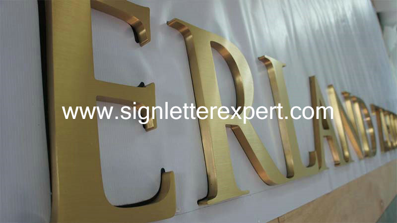 05 golden brushed stainless steel letter signs (7)