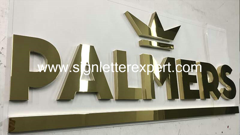 05 golden polished stainless steel letter signs (4)