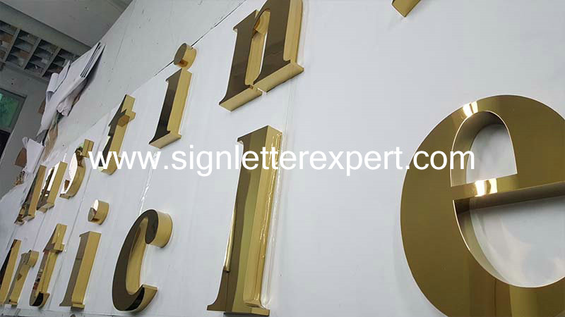 05 golden polished stainless steel letter signs (6)