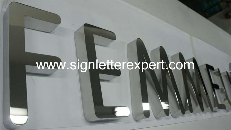 07 polished chromed stainless steel signage (4)