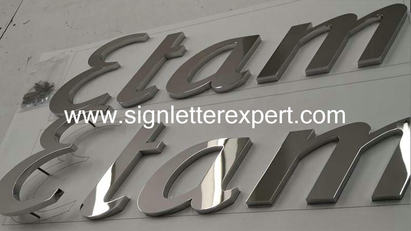 07 polished chromed stainless steel signage (5)