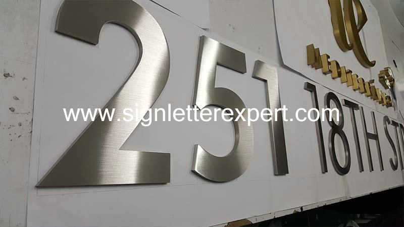 satin stainless steel number signs (10)